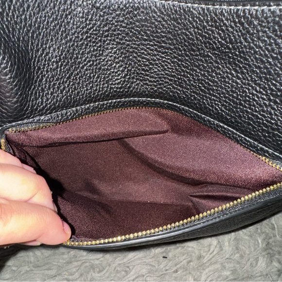 Coach Ellie File Bag Pebbled Leather/Gold/Black - Picture 9 of 14